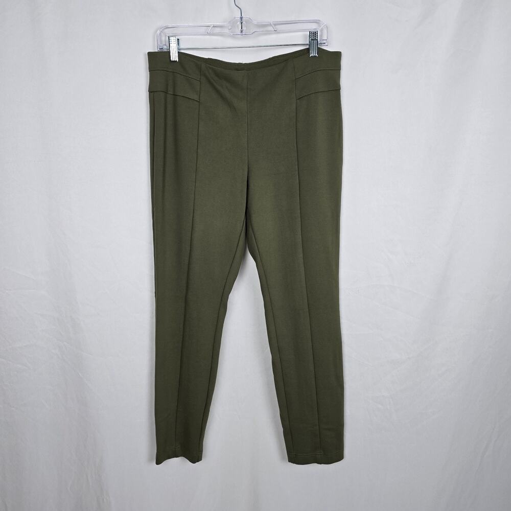 Zac & Rachel Leggings Women's L Green Ankle Stretch Skinny